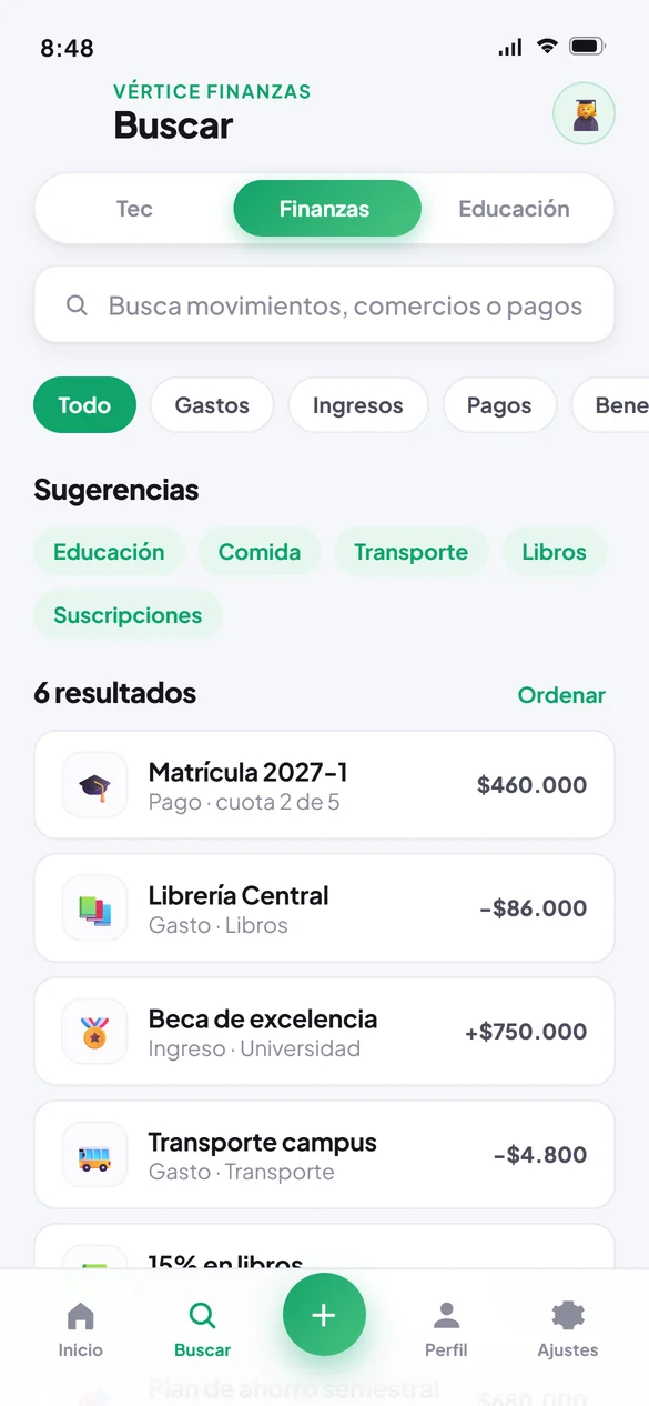 Buscador de finanzas
