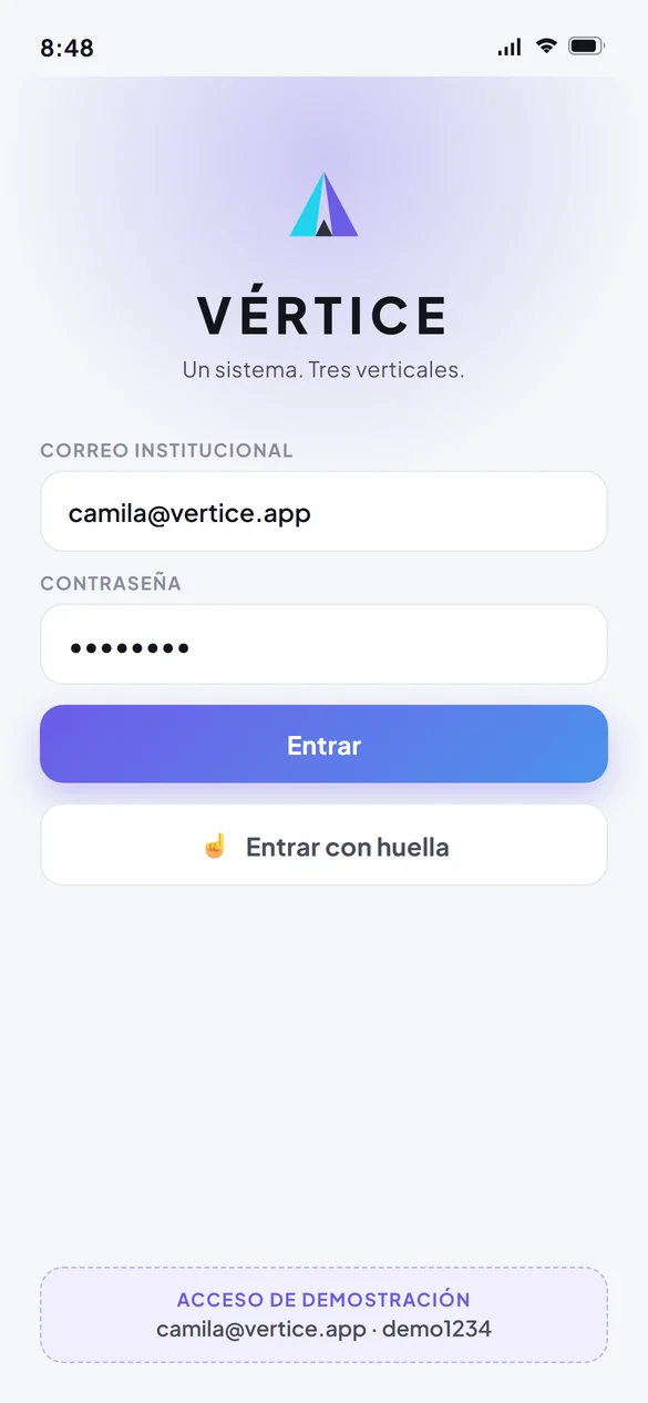 Pantalla de acceso