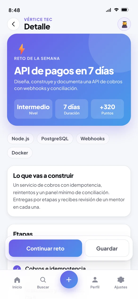 Detalle de reto técnico